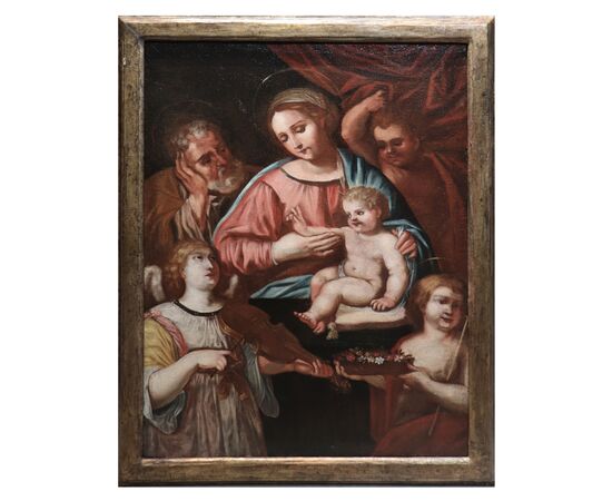Dipinto antico: Sacra Famiglia, Italia, '600
