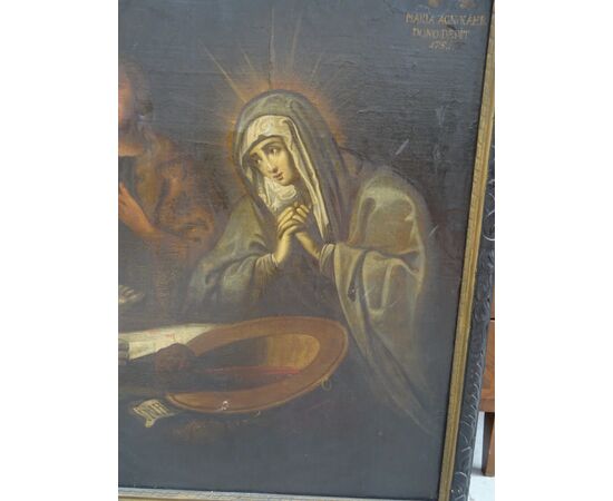 Monumentale dipinto olio tela datato 1751 scuola spagnola Deposizione di Cristo