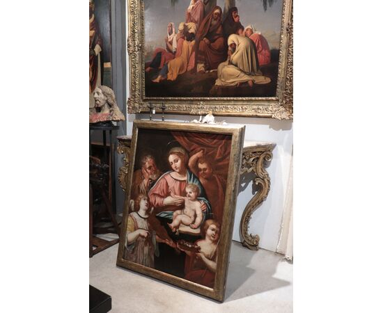 Dipinto antico: Sacra Famiglia, Italia, '600