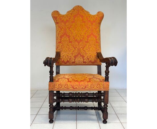 Trono seggiolone capotavola . Modena XVII secolo