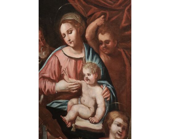 Dipinto antico: Sacra Famiglia, Italia, '600
