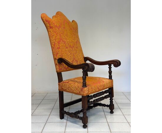 Trono seggiolone capotavola . Modena XVII secolo