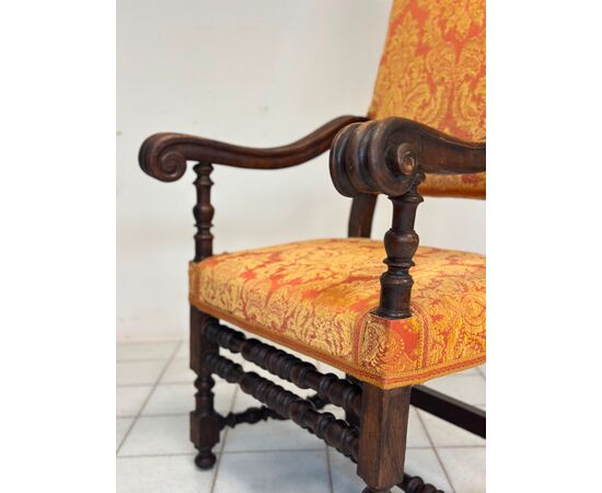 Trono seggiolone capotavola . Modena XVII secolo