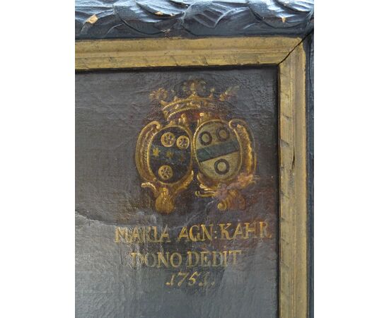 Monumentale dipinto olio tela datato 1751 scuola spagnola Deposizione di Cristo