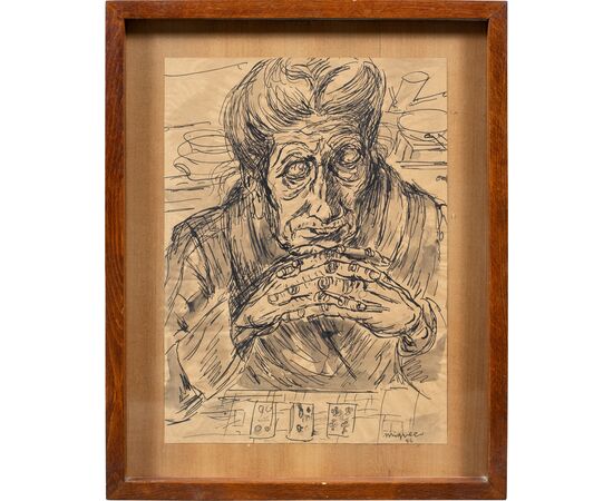 Giuseppe Migneco (Messina 1903 - Milano 1997) - La cartomante.
