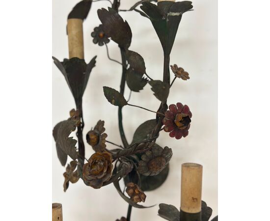 Applique Capodimonte cinque luci . Inizio XX secolo