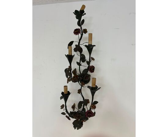 Applique Capodimonte cinque luci . Inizio XX secolo