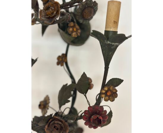 Applique Capodimonte cinque luci . Inizio XX secolo