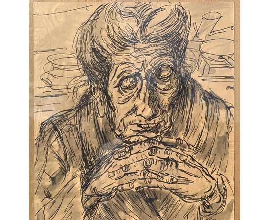 Giuseppe Migneco (Messina 1903 - Milano 1997) - La cartomante.