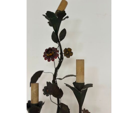 Applique Capodimonte cinque luci . Inizio XX secolo