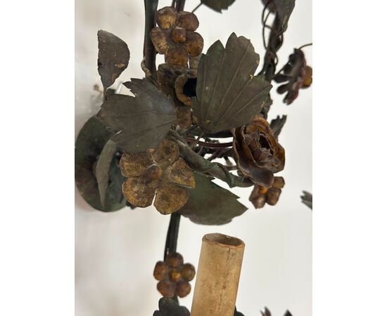 Applique Capodimonte cinque luci . Inizio XX secolo