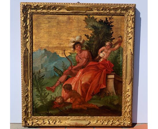 Pittore veneziano (XVIII sec.) - Allegoria dell’Asia e Allegoria dell’America.