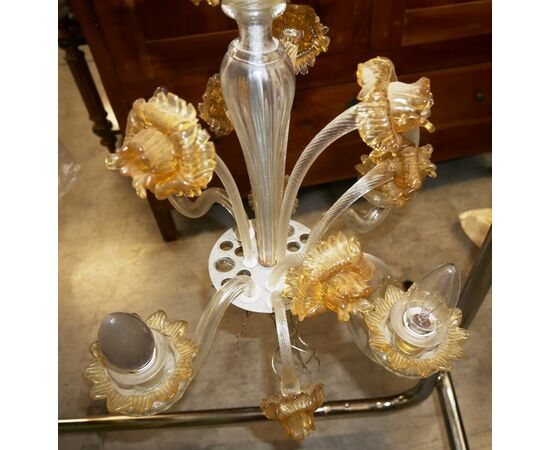 Lampadario in vetro di Murano Vintage