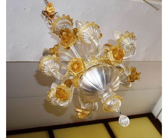 Lampadario in vetro di Murano Vintage