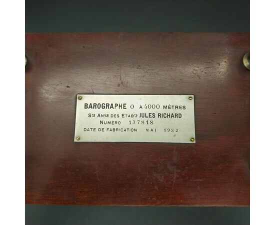Barographic altimeter for aviation 0-4000 meters, Jules Richard, 1932.