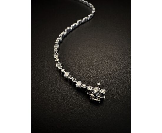 Bracciale  tennis  in  oro  bianco    Diamanti  3 ct.