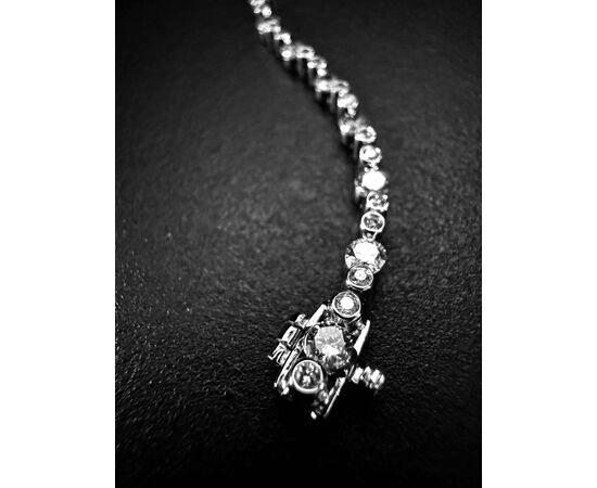Bracciale  tennis  in  oro  bianco    Diamanti  3 ct.