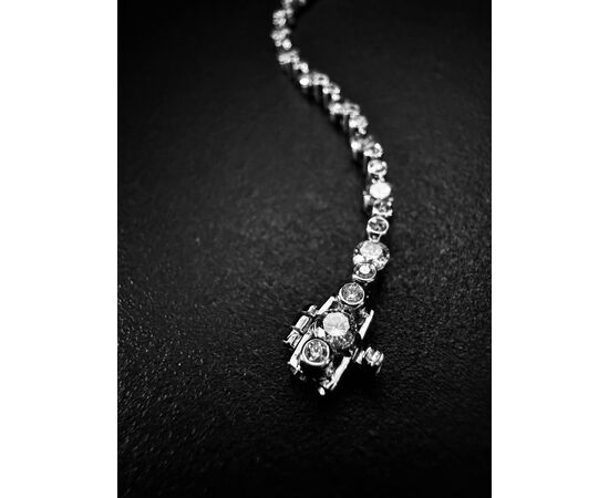 Bracciale  tennis  in  oro  bianco    Diamanti  3 ct.