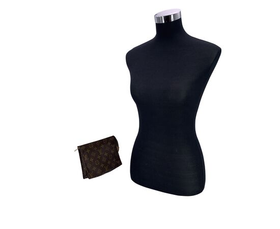 LOUIS VUITTON Pochette Vintage in Tela Col. Marrone Trousse de Toilette S
