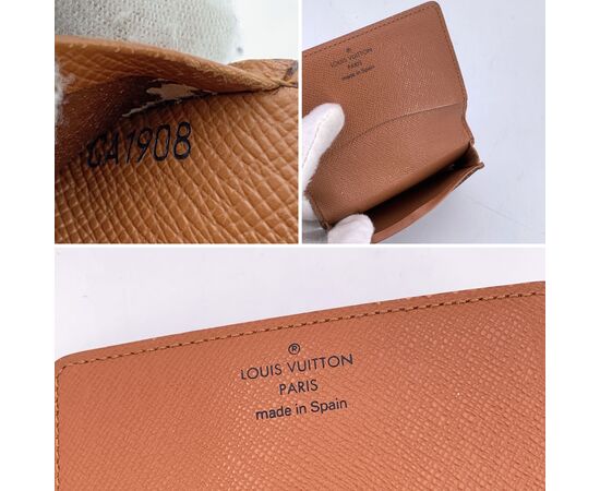 LOUIS VUITTON Portafoglio in Tela Col. Marrone S
