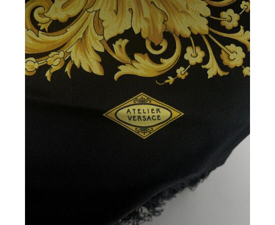 VERSACE Foulard Vintage in Seta Col. Multicolore