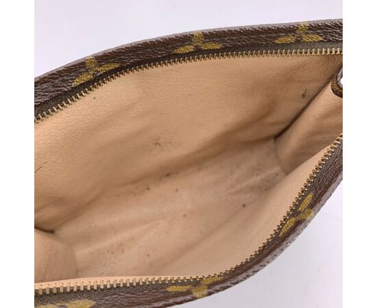 LOUIS VUITTON Pochette Vintage in Tela Col. Marrone Trousse de Toilette S