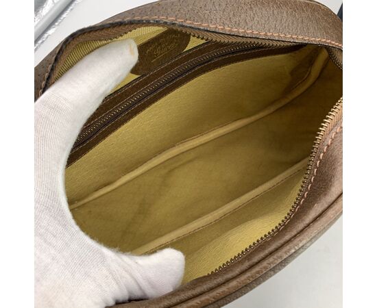 GUCCI Borsa a Tracolla Vintage in Pelle Col. Marrone Ophidia M