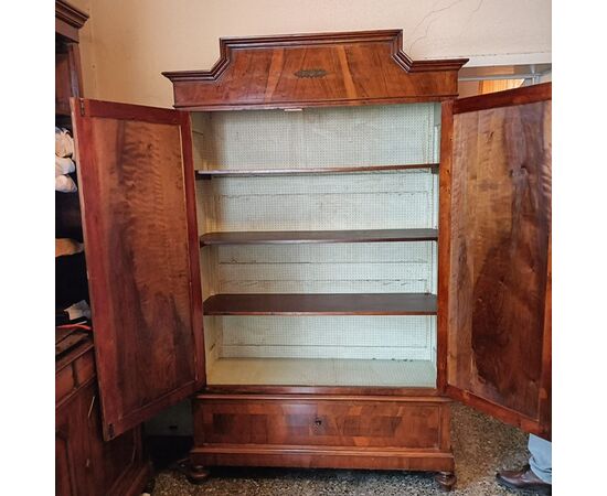 Elegant walnut wardrobe