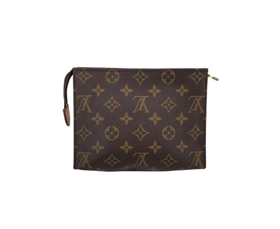 LOUIS VUITTON Pochette Vintage in Tela Col. Marrone Trousse de Toilette S