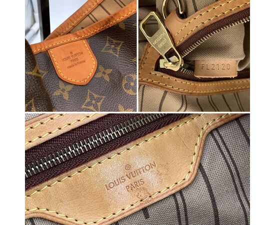 LOUIS VUITTON Borsa Shopper in Tela Col. Marrone Delightful L