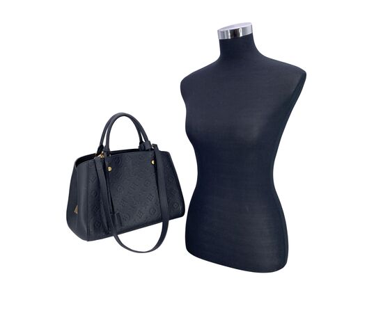 LOUIS VUITTON Borsa Shopper in Pelle Col. Nero Montaigne M