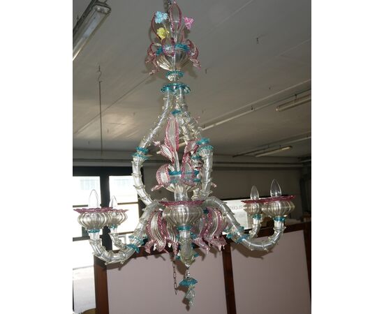 Lampadario di Murano Cà Rezzonico XX secolo