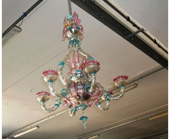 Lampadario di Murano Cà Rezzonico XX secolo