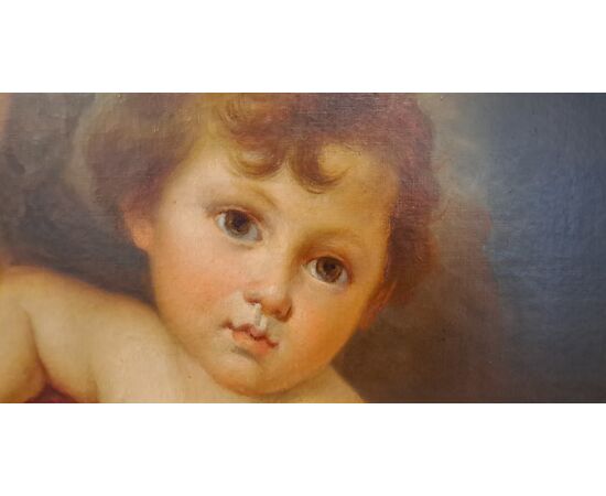 VERGINE CON BAMBINO - BARTOLOME' ESTEBAN MURILLO COPIA DA - XIX SEC.