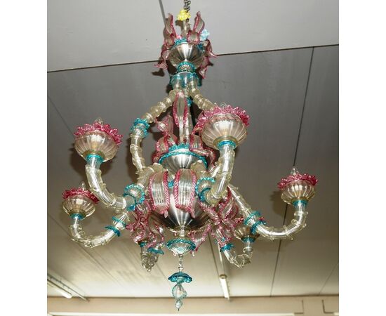 Lampadario di Murano Cà Rezzonico XX secolo