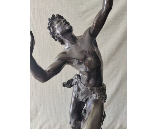Scultura in bronzo firmata E. Damé - "Il dolore di Orfeo" - H 79 cm