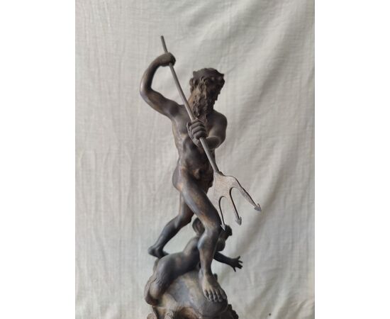 Scultura in Bronzo - Dio Nettuno - H 55 cm
