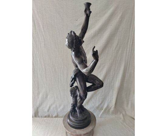 Scultura in bronzo firmata E. Damé - "Il dolore di Orfeo" - H 79 cm