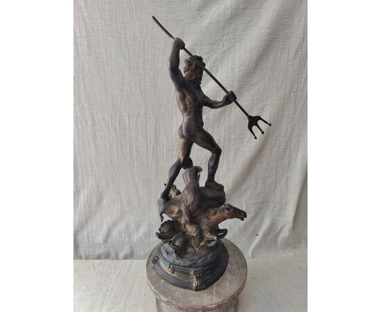 Scultura in Bronzo - Dio Nettuno - H 55 cm