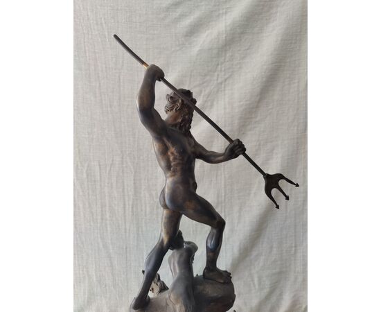 Scultura in Bronzo - Dio Nettuno - H 55 cm