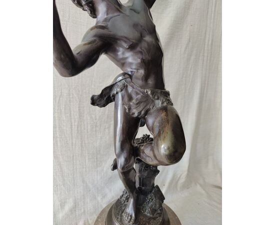 Scultura in bronzo firmata E. Damé - "Il dolore di Orfeo" - H 79 cm