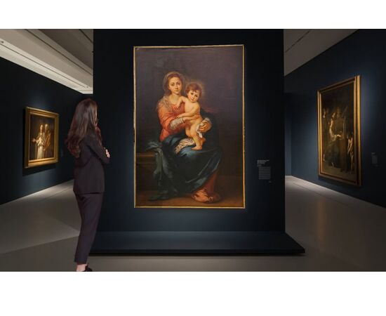 VERGINE CON BAMBINO - BARTOLOME' ESTEBAN MURILLO COPIA DA - XIX SEC.