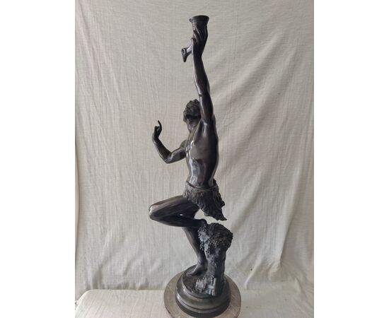 Scultura in bronzo firmata E. Damé - "Il dolore di Orfeo" - H 79 cm