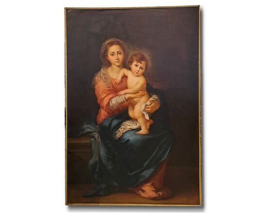 VERGINE CON BAMBINO - BARTOLOME' ESTEBAN MURILLO COPIA DA - XIX SEC.