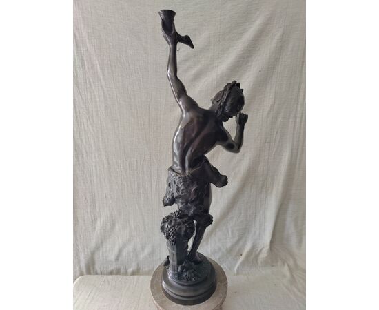 Scultura in bronzo firmata E. Damé - "Il dolore di Orfeo" - H 79 cm
