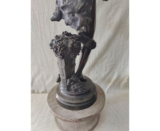 Scultura in bronzo firmata E. Damé - "Il dolore di Orfeo" - H 79 cm