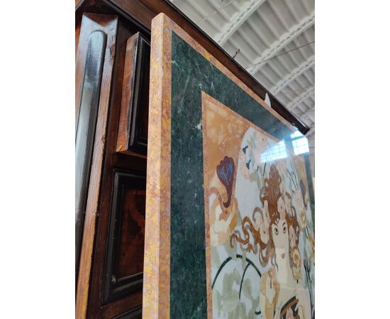 Bellissimo pannello Art Nouveau in marmi policromi - 179,5 x 80,5 cm