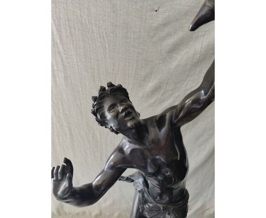 Scultura in bronzo firmata E. Damé - "Il dolore di Orfeo" - H 79 cm