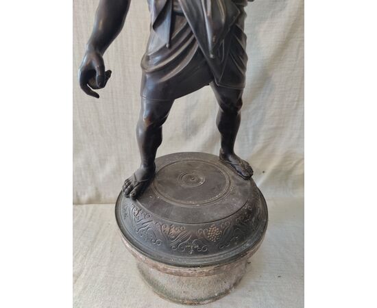 Strepitosa scultura in bronzo raffigurante Sileno - H 62 cm