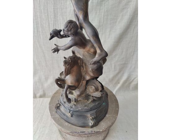 Scultura in Bronzo - Dio Nettuno - H 55 cm